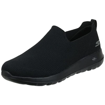 Bild av Skechers herr Go Max atletisk Air Mesh Slip on promenadsko sneaker, Svart/svart/svart, 39.5 EU