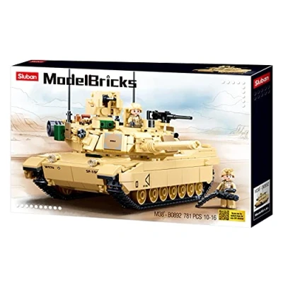 Bild av Sluban Model Bricks M1A2 Sep V2 Abrams Main Battle Tank 781 st, M38 B0892, flerfärgad