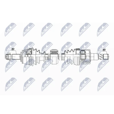 Bild av NTY NPW PL 131 Arbre de transmission Essieu avant droit 953 boîte vitesses manuelle OPEL: Corsa E 3/5 portes