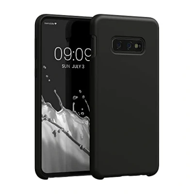 Bild av kwmobile fodral kompatibelt med Samsung Galaxy S10e silikon mobiltelefonfodral mjuk yta trådlös laddning svart matt