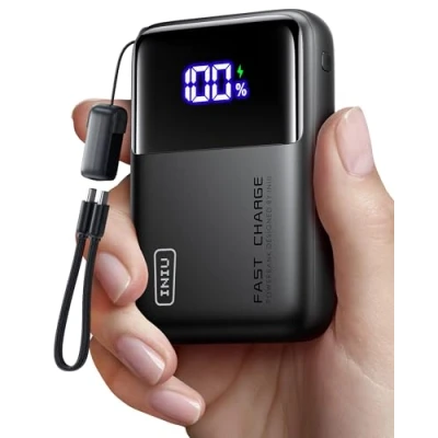 Bild av INIU Power Bank, 100 W 25 000 mAh powerbank liten men stark telefon och laptop externa mobiltelefonbatterier USB C Input &amp; Output, kompatibel med MacBook Pro Surface iPad Air iPhone 16 15 14 Max