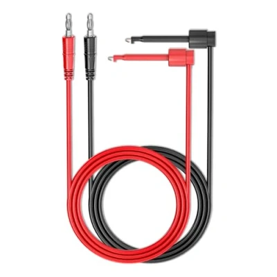Bild av Cleqee 2 stycken 4 mm banankontakter för testkrok clips mätkablar koppar mjuka kablar multimeter elektrisk test 500 V 5 A