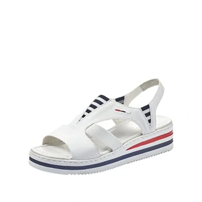 Bild av Rieker dam vår/sommar V02y5 stängda sandaler, Vit, 38 EU