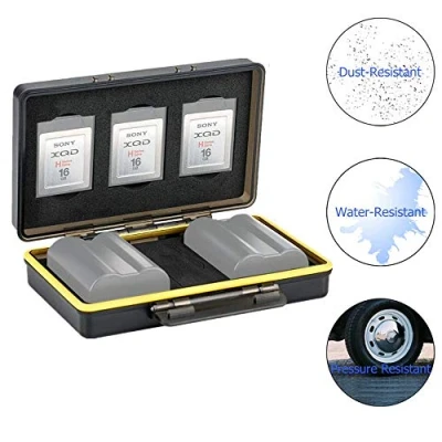 Bild av JJC Minneskortsfack: 3 XQD kort + 2 batterier(för Nikon EN EL15 EL15b kompatibel med Z6 Z7 D850 D7500 D810A D810 D800 D800E D750 D610 D500 7200 D7100 D7000)