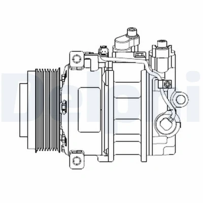 Bild av DELPHI CS20378 compresseur De Climatisation 7SEU17 PAG 46 avec huile MERCEDES BENZ: Classe R, ML, GL