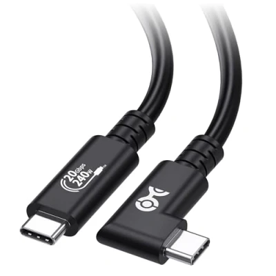 Bild av Cable Matters USB IF certifierad kabel: 4 kabel 20 Gbps, 2 m, med 8K video, 240 W laddning, kompatibel Thunderbolt kabel, iPhone 15 Pro Max, Apple Vision Pro, MacBook, XPS, Surface
