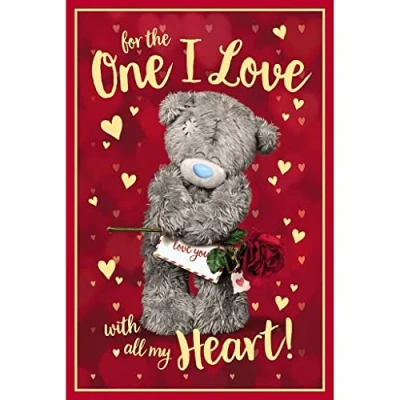 Bild av Me to You One I Love With All My Heart 3D födelsedagskort, blandat, storlek: 15 x 23 cm, ALM93054