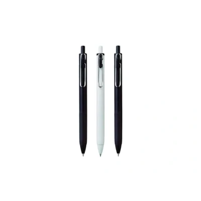 Bild av Uni Ball On Point One Ambition UMN S 05 infällbar svart bläckgelpennor. Premium 0,5 mm kulspets för supersmidig handstil. Modern kompakt design perfekt anteckningar. 3 pack