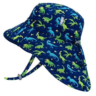 Bild av JAN &amp; JUL Sun Protection Dinosaur Bucket Hat for Kids, Foldable (XL: 6 12 Years, Dinoland)