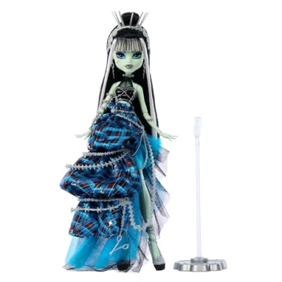Bild av Monster High Frankie Stein docka med originalskulptering, Stitched in Style samlardocka i dekonstruerad klänning och syinspirerade tillbehör, HRL66