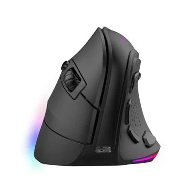 Bild av Mars Gaming MM SK, Trådlös Vertikal Gamingmus, Ergonomisk Design, RGB Chroma Belysning, Pixart 8400DPI Optisk Sensor, Huano Mekaniska Brytare, 9 Programmerbara Knappar, Tri Mode PC Mus, Svart