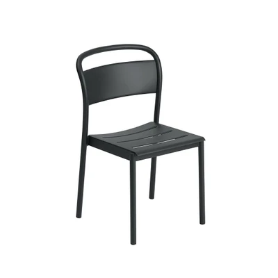 Bild av Muuto Linear Steel Side Chair Trädgårdsstol Black L49,6 x D54 H85,1 cm