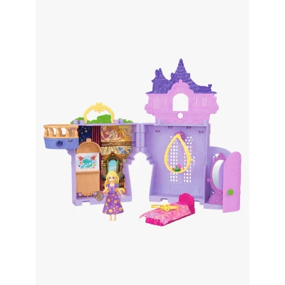 Bild av Mattel Disney Princess leksaker, Rapunzel Storytime Stackers dockhus med liten docka, 1 Pascal figur och 7 tillbehör, inspirerat av filmen, JDP61