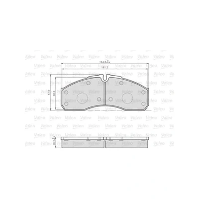 Bild av VALEO 872160 Jeu de plaquettes frein Essieu avant contact signal d&#039;usure inclus sans kit vis fixation, pour conditions d’usage difficiles