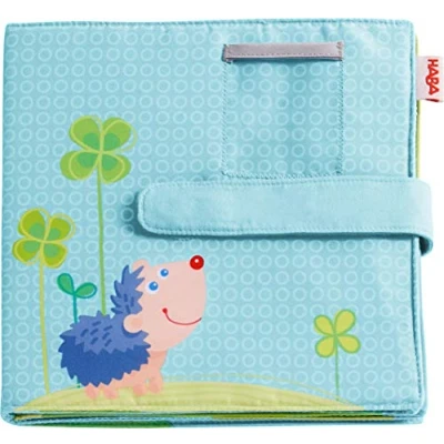 Bild av HABA 305258 babyfotoalbum lycka, album av tyg med 10 sidor, fickor för 8 foton i formatet x 15 cm, från 12 månader