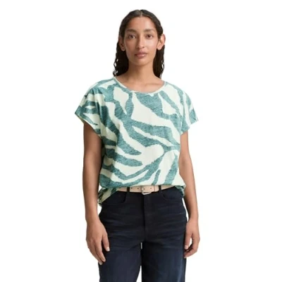 Bild av TOM Tailor Inside Printed Tshirt med print, Storlek: Large, Teal