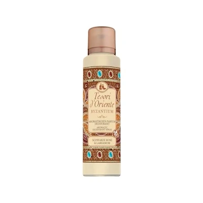 Bild av TESORI D&#039;ORIENTE aromatisk parfymdeodorant &quot;Byzantium&quot; 150 ml, med svart ros &amp; labdanum, 24 timmars skydd, wellness ritual för kropp och sinnen