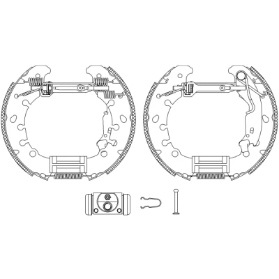 Bild av TEXTAR Shoe Kit Pro 84065300 de freins, freins à tambours avec cylindre roue, élément d&#039;ajustage OPEL: Corsa D 3/5 portes, Adam