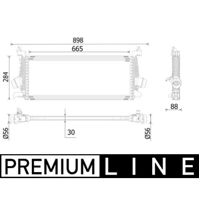 Bild av MAHLE ORIGINAL CI 542 000P Intercooler OPEL: Insignia A 3/5 portes, Astra J 5 Sports Tourer