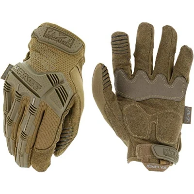 Bild av Mechanix wear: M Pact taktiska handskar med säker passform, pekskärmskompatibel säkerhetshandske för män, arbetshandske slagskydd och vibrationsdämpning (brun, small)