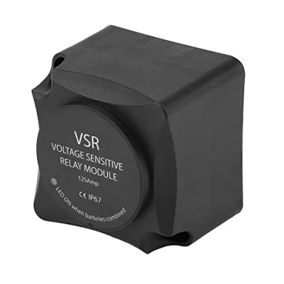 Bild av Fydun Voltage Sensitive Relay (VSR) DC 12V Automatic Charge 125A Nylon Dual Battery Isolator Black 7 * 6cm / 2.8 2.4in