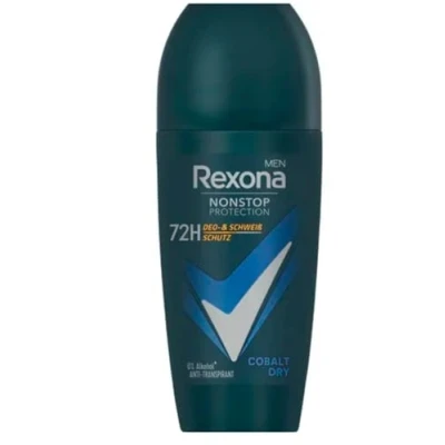Bild av Rexona Män Nonstop Protection Anti Perspirant Deodorant Roll On Cobalt Dry med 72 timmars skydd mot svett och kroppslukt 50 ml