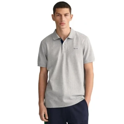 Bild av GANT REG Contrast SS Rugger Piké, Storlek: 4XL, Grey melange