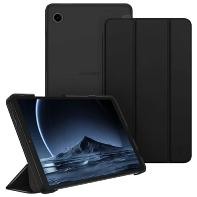 Bild av Fintie Fodral för Samsung Galaxy Tab A9 8,7 tum 2023, ultratunt skyddsfodral med genomskinligt baksida skydd surfplatta SM X110/X115/X117, svart