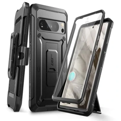 Bild av SUPCASE Unicorn Beetle Pro seriens fodral för Google Pixel 8 med stativ, [inbyggt skärmskydd] [Militärt skydd] 360 fullt skydd hölster telefonfodral (2023), svart