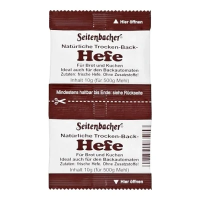 Bild av Seitenbacher Jäst för bröd kakor och bakverk. Utan tillsatser 4 x 20 g