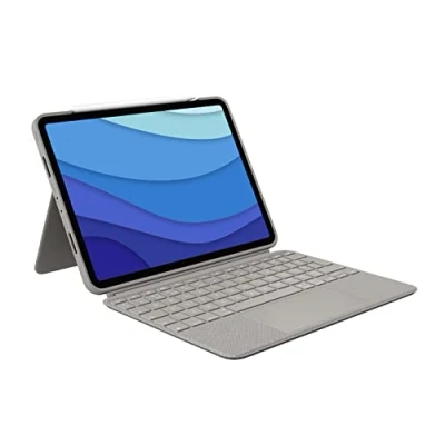 Bild av Logitech Combo Touch tangentbordsfodral för iPad Pro 11 tum (1, 2, 3:e och 4:e Generation 2018, 2020, 2021, 2022) bakgrundsbelysning, styrplatta som kan klickas var helst, tysk QWERTZ layout