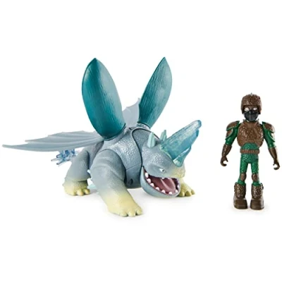 Bild av Dragons DreamWorks 9 världar&quot; Adventure Set med drake och ryttare, D&#039;Angelo Plowhorn, för barn från 4 år