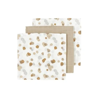 Bild av Meyco Baby Stains muslindukar, 3 delade (muslinblöjor, muslindukar i 100% bomull, absorberande &amp; snabbtorkande, multifunktionellt babytillbehör), sand
