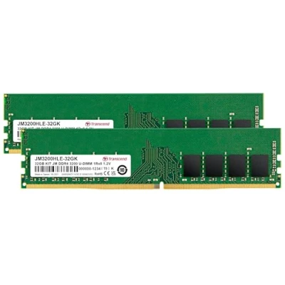 Bild av Transcend JetRam 3200 MHz DDR4 DRAM Desktop Memory Kit 32GB (16GBx2) CL22 (JM3200HLE 32GK)