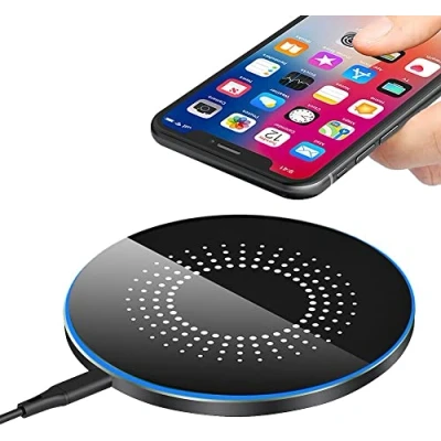 Bild av trådlös laddare, 20W max snabb laddare kompatibel med Samsung Galaxy S24/S23/S22/S21/S20/S10, Qi laddning iPhone 12/13/14/15/16 serien