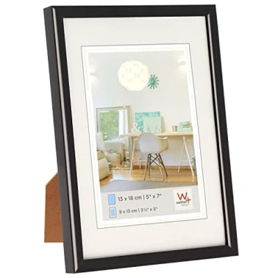 Bild av Walther Design Tavelram Svart 50 x 70 cm med konstglas, New Lifestyle plastram KVX070B