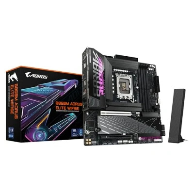 Bild av GIGABYTE B860M AORUS ELITE WIFI6E Moderkort Intel B860 LGA1851 socket DDR5 RAM Micro ATX