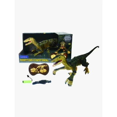 Bild av Lexibook, RC Raptor Control, Realistisk fjärrstyrd dinosaurie, Ledade rörelser, Brölar, Ljuseffekter, Uppladdningsbar, Fossil fjärrkontroll ingår, DINO01