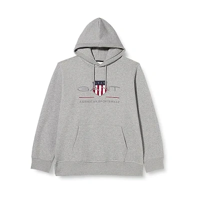 Bild av GANT REG Archive Shield Luvtröja, Storlek: XXL, Grey melange
