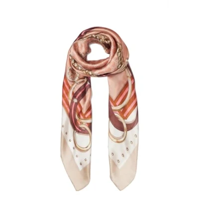 Bild av LIU JO ECS Striped TAPE Halsduk, Storlek: One Size, Pink