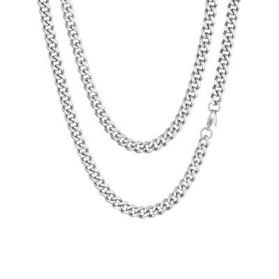 Bild av ChainsHouse länkkedja för män 3/6/9/12 mm Rostfritt stål halsband, 46cm,