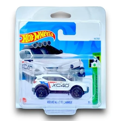 Bild av Hot Wheels Volvo XC40 Recharge HW Green Speed 2/10 HTC81 kort kompakt UV vit mattel 2024 1:64