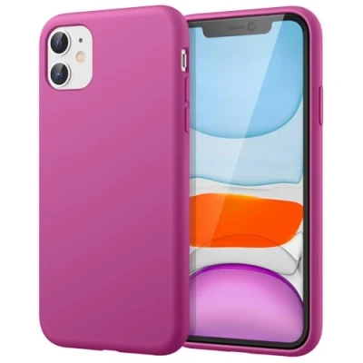 Bild av JETech Silikonskal för iPhone 11 (2019) 6,1 Tums, Silkesmjuk Beröringsskydd med Hela Kroppen, Stötsäkert Skal Mikrofiberfoder (Dragon Fruit)