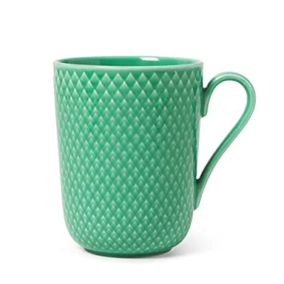 Bild av Lyngby Porcelain Rhombe Krus med hank Mugg Green 33 cl