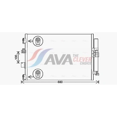 Bild av PRASCO FD5654D Condenseur De Clim avec déshydrateur 10,3 Aluminium 545 1234yf, R 134a FORD: FOCUS 3, C Max 2, KUGA 2