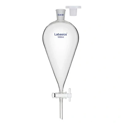 Bild av Labasics Konisk separationstratt, 1 000 ml tung vägg borosilikatglas separerande tratt med 24/29 fogar och PTFE stoppkock