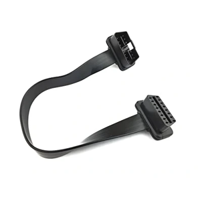 Bild av GFFG OBD2 diagnostisk kabel 16 stifts bil hane till hona platt OBDII adapter