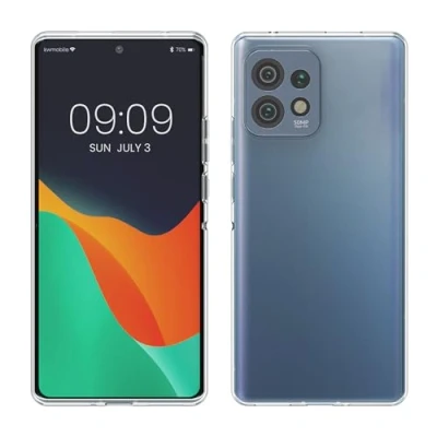 Bild av kwmobile Fodral kompatibelt med Motorola Edge 40 Pro/Edge+ (2023) silikon mobiltelefonfodral transparent i