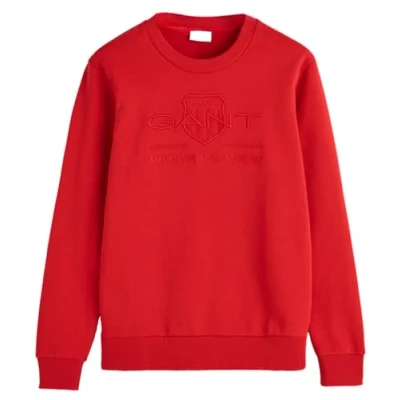 Bild av GANT REG Tonal Shield C Neck Sweat, Rubinröd, S