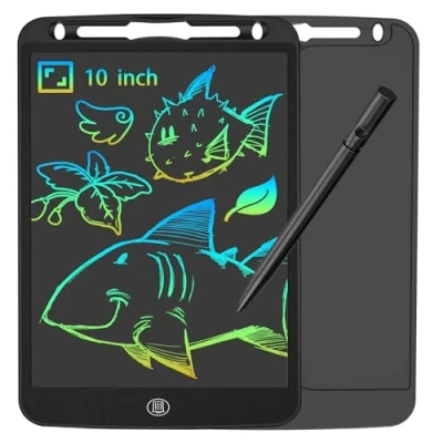 Bild av JOEAIS 10&quot; LCD skrivplatta, grafisk surfplatta, barnteckning för lärande, klotter och anteckningar, jul födelsedagspresenter pojkar flickor (svart)